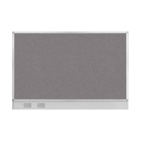 Versare Hush Panel Configurable Cubicle Partition 6' x 4' Slate Fabric w/ Cable Channel 1855657